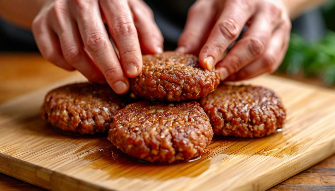 Giet in het mengsel voor de gehaktkoteletten. Ze zijn 100 keer lekkerder dan normaal